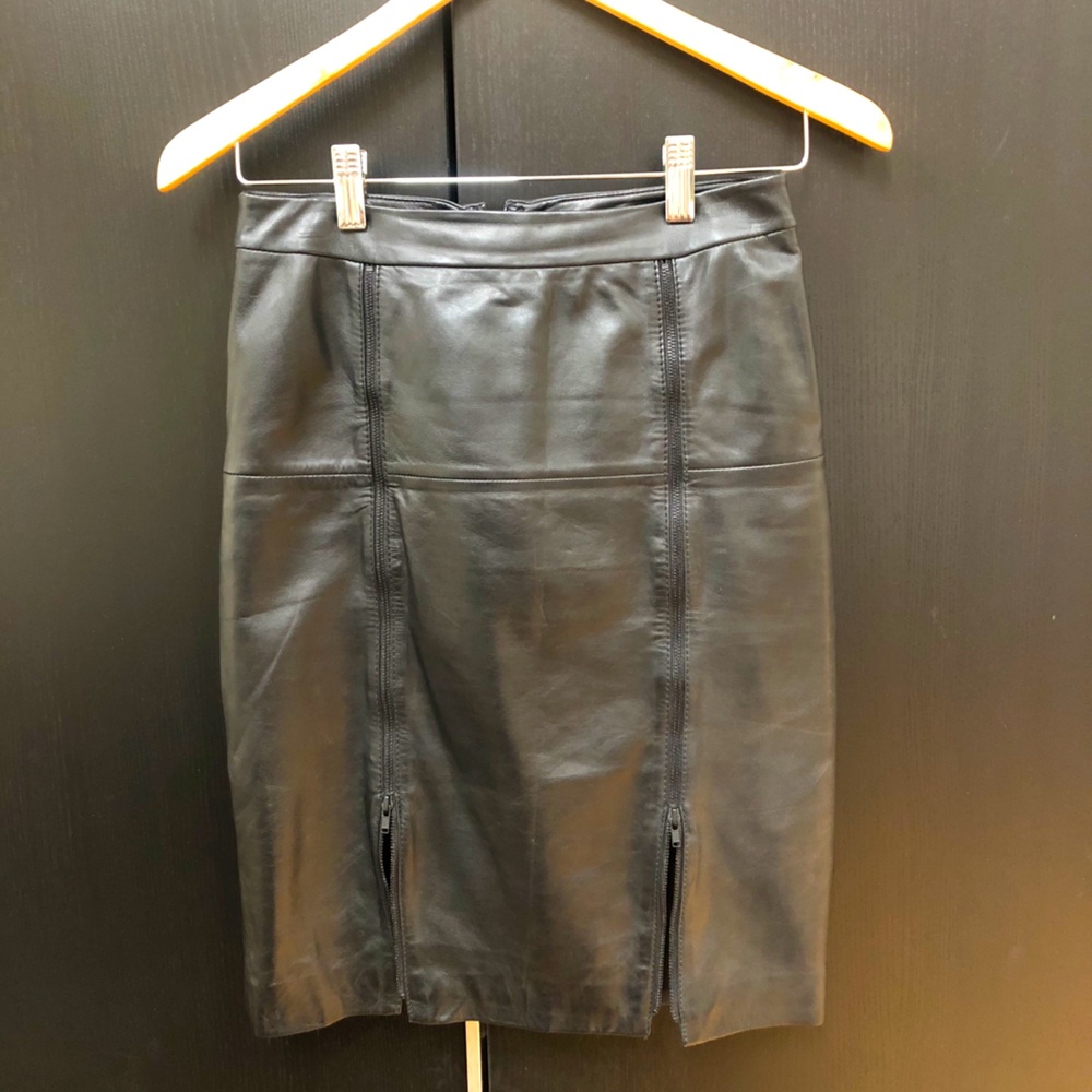 Halogen Leather Skirt